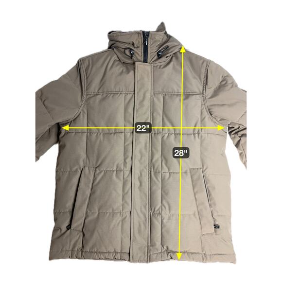 G.H. Bass Co. Brown Quilted Puffer Coat Jacket Hooded Zip Up Womens Size Medium - Picture 11 of 11